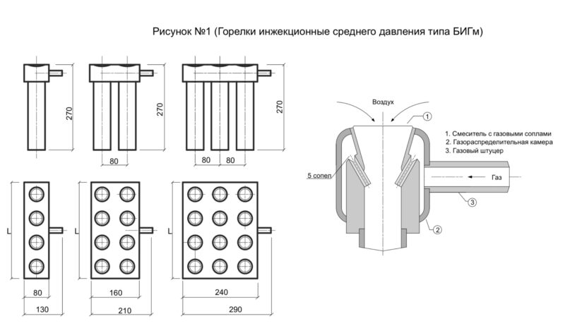 Схема горелки БИГм